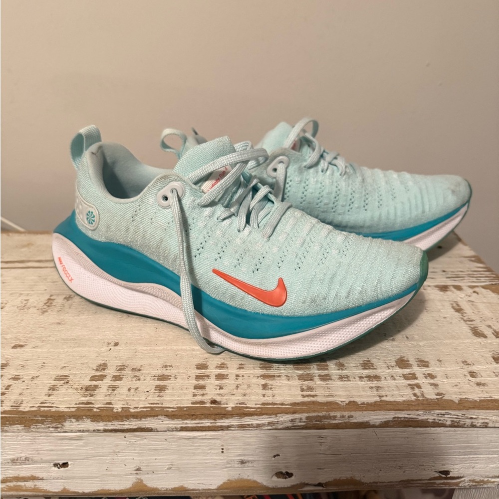 Nike  ReactX Infinity Run 4 Women's Teal and Coral Athletic Shoes